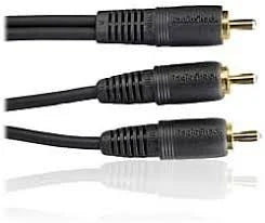 RadioShack Shielded Gold-Plated 6ft (1.8M) Audio Y-Cable RCA Male to Dual RCA Male TekShack