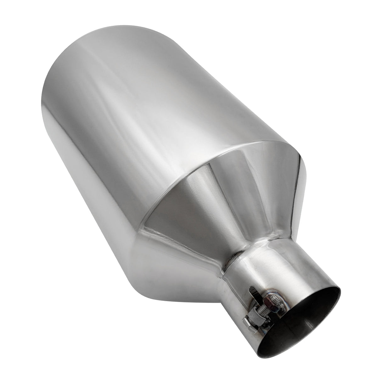 Trucktok 4" Inlet 10" Outlet 18" Overall Length Stainless Steel Bolt On Exhaust Tailpipe Tip TruckTok