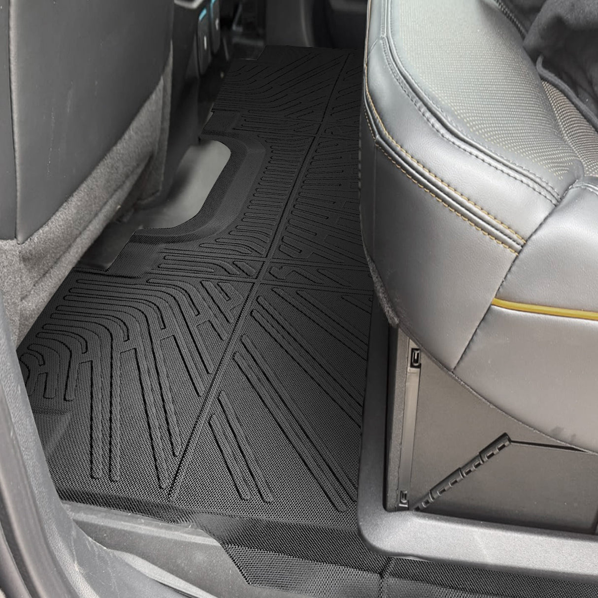 Trucktok 2015-2025 Ford F150 / F-150 Lightning SuperCrew Cab With Seat Storage All-Weather TPE Floor Mats TruckTok