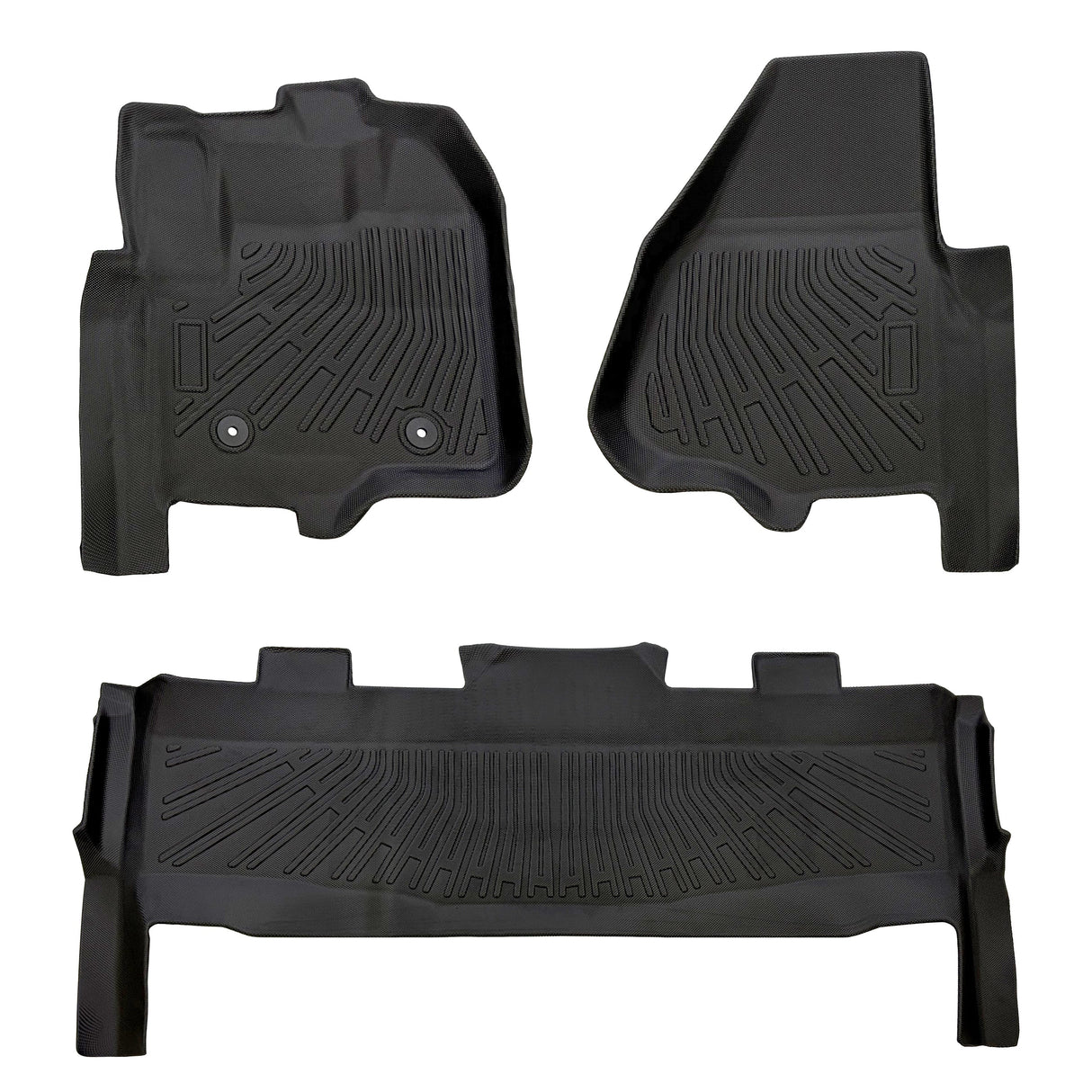 Trucktok 2012-2016 Ford F250 F350 F450 SuperCrew Cab All-Weather TPE Floor Mats TruckTok