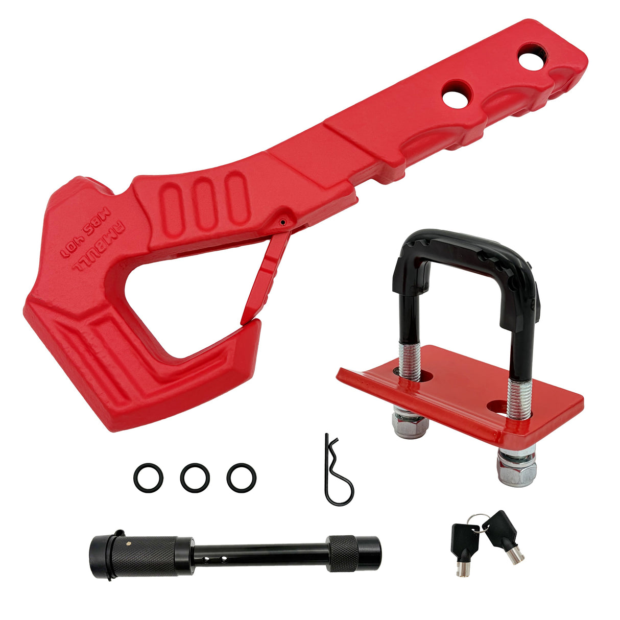 Trucktok 2" Scorpion Tail Hook 88,000 lbs Break Strength with Tightener & Pin TruckTok