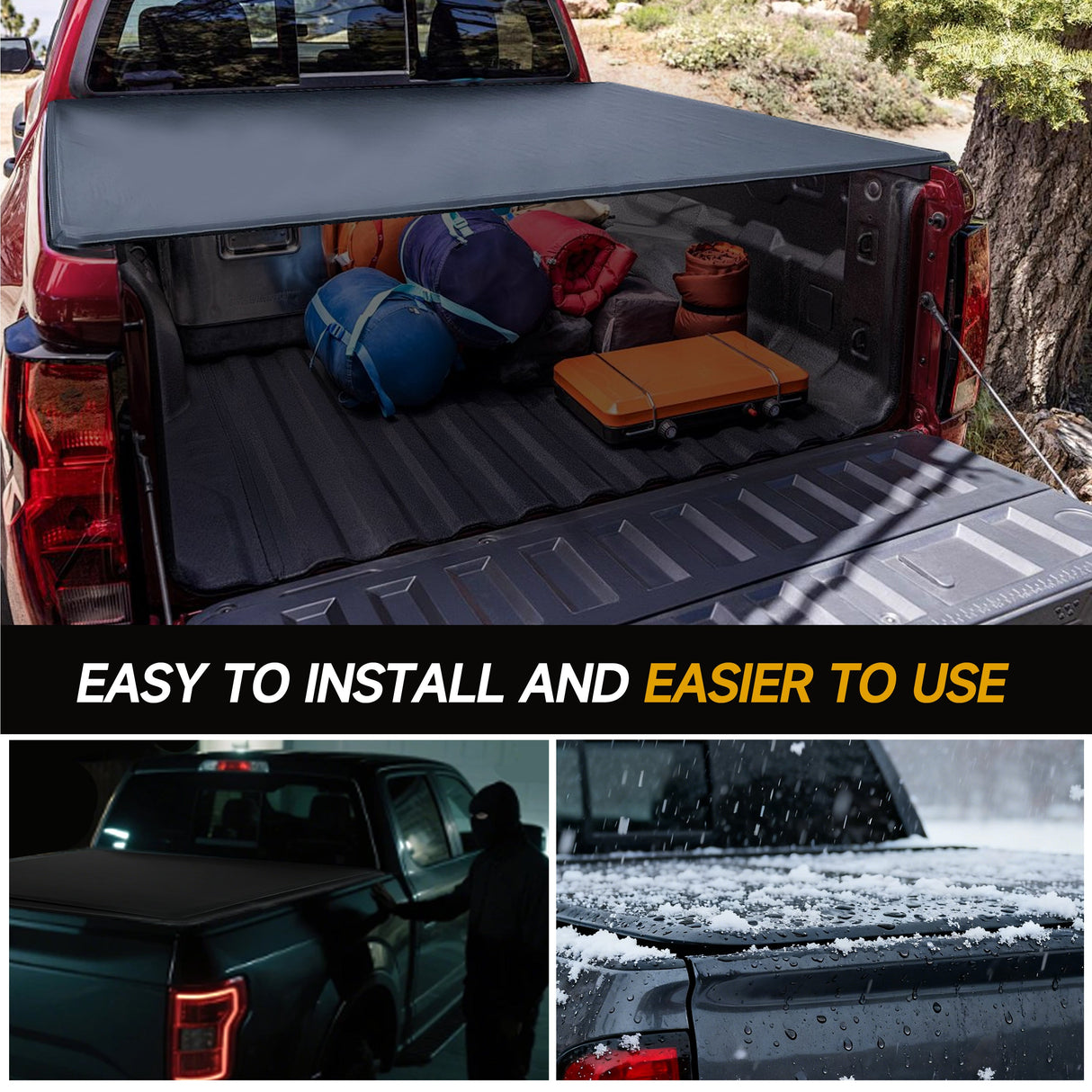 Trucktok 2014-2018 Chevy Silverado Sierra 5.8FT Soft Roll Up Tonneau Cover Bed TruckTok