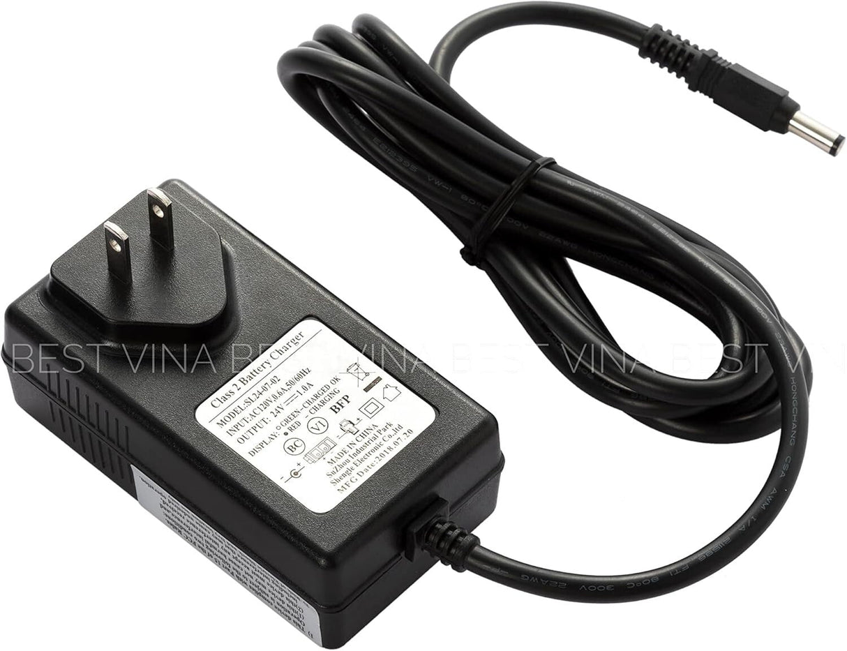 24V Sleek Charger for Children's Electric Cars Compatible with Pink and Grey Models