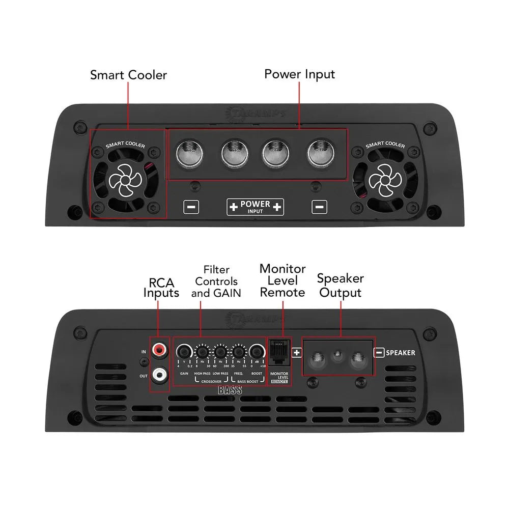 Taramps Smart 8 Bass | 8000W RMS Monoblock Amplifier 0.5-Ohm~2-Ohm Taramps