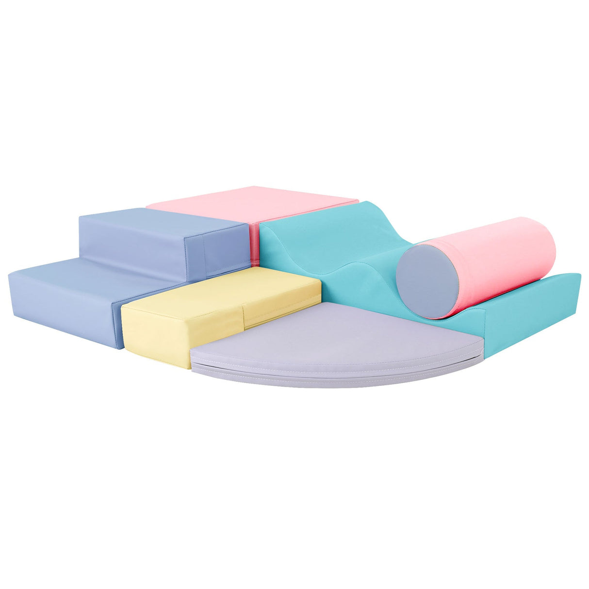 Soft Climb and Crawl Foam Playset 6-in-1 Soft Play Equipment for Active Play