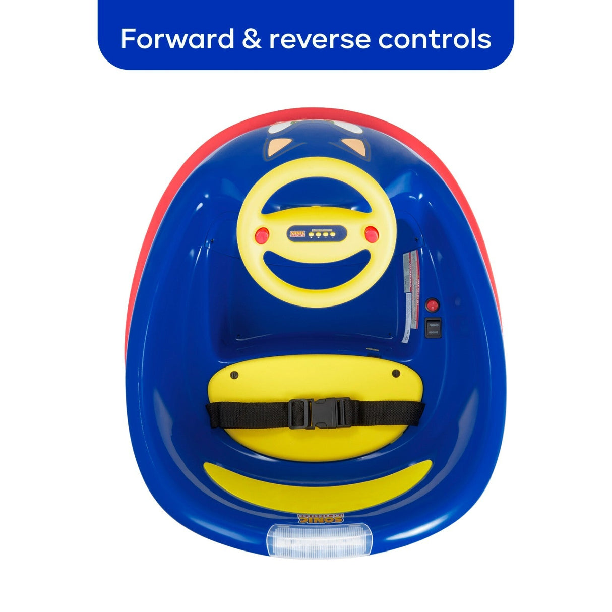 Sonic Hedgehog Electric Bumper Car for Kids 2-Speed 360-Degree Turning