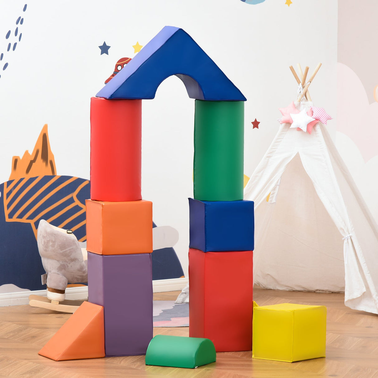 Soft Foam Climbing Blocks Play Set for Toddlers – 11 Pieces