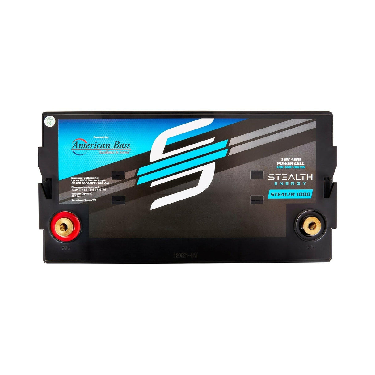 ST-1000 American Bass Audio Stealth 1000 | 100Ah AGM Battery | Maintenance-Free, Sealed Power for Car Audio & More