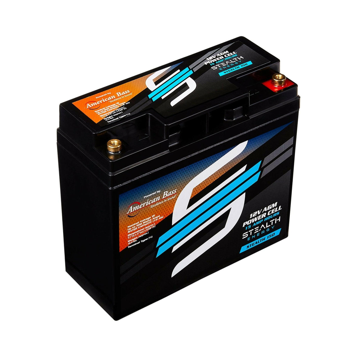ST-150 American Bass Audio Stealth 150 | 15Ah AGM Battery | Maintenance-Free, Sealed Power for Car Audio & More