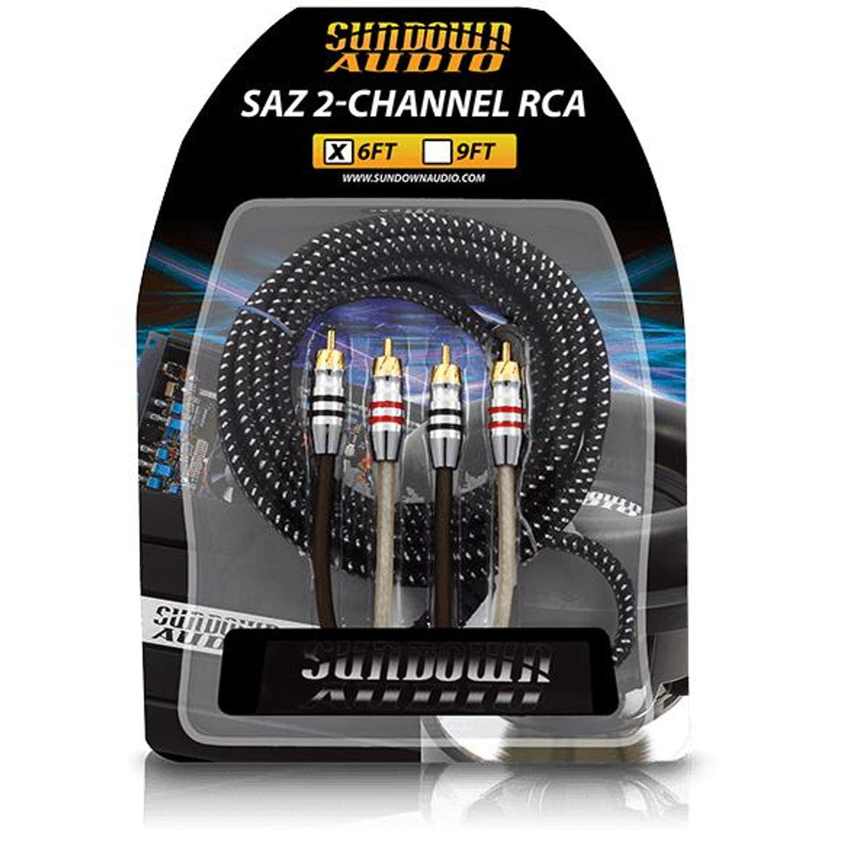 Sundown Audio SAZ2CH - 6FT 2 Channel RCA Interconnects Sundown Audio