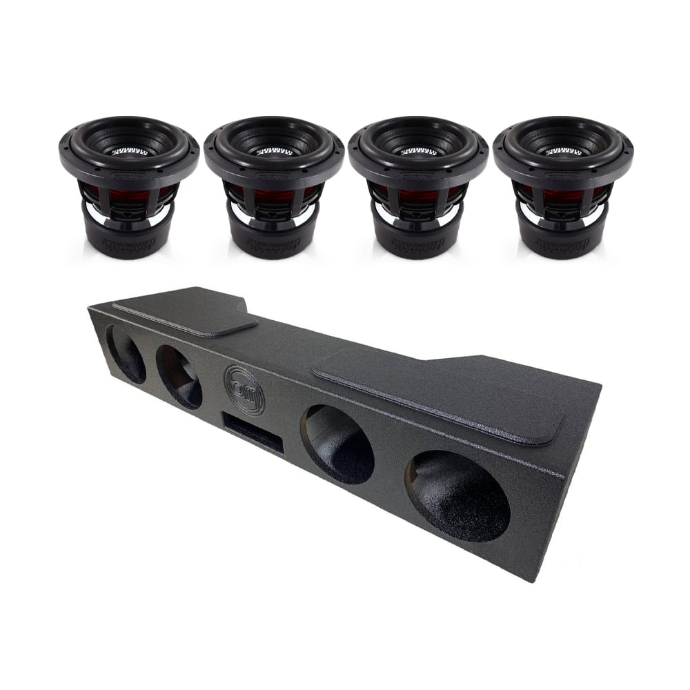 (4) Sundown Audio X8 v4 & Dodge Crew Cab 19-25 Quad 8" Subwoofer Box Combo Sundown Audio