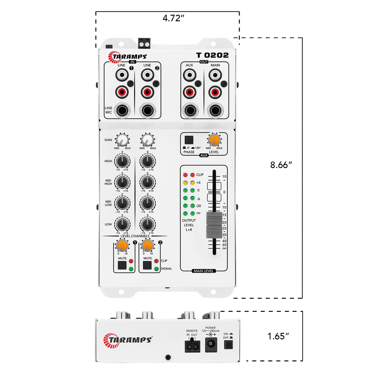 Taramps T 0202 Audio Mixer Taramps US