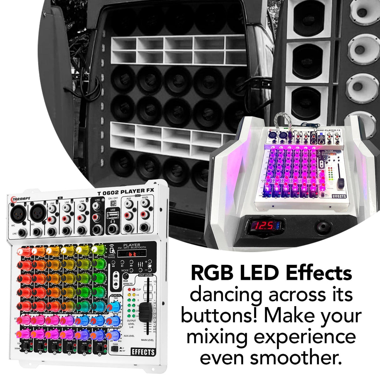 Taramps T 0602 MULTICOLOR RGB Audio Mixer Taramps USA
