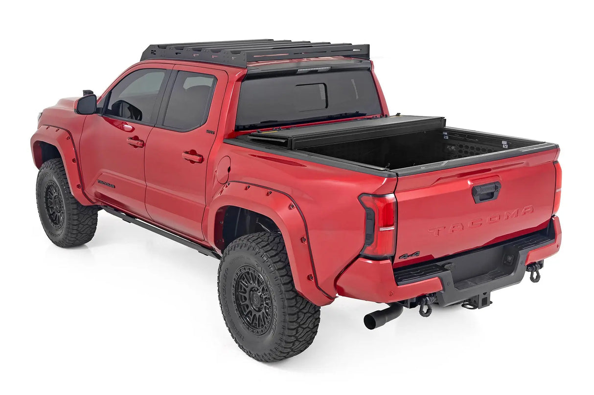 Rough Country Hard Tri-Fold Flip Up Bed Cover Toyota Tacoma 2WD/4WD 2024-2026 49415551-config