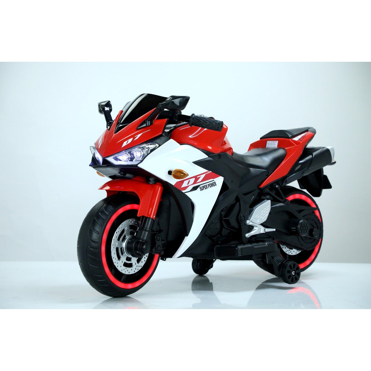12V Electric Kids Motorcycle with Training Wheels