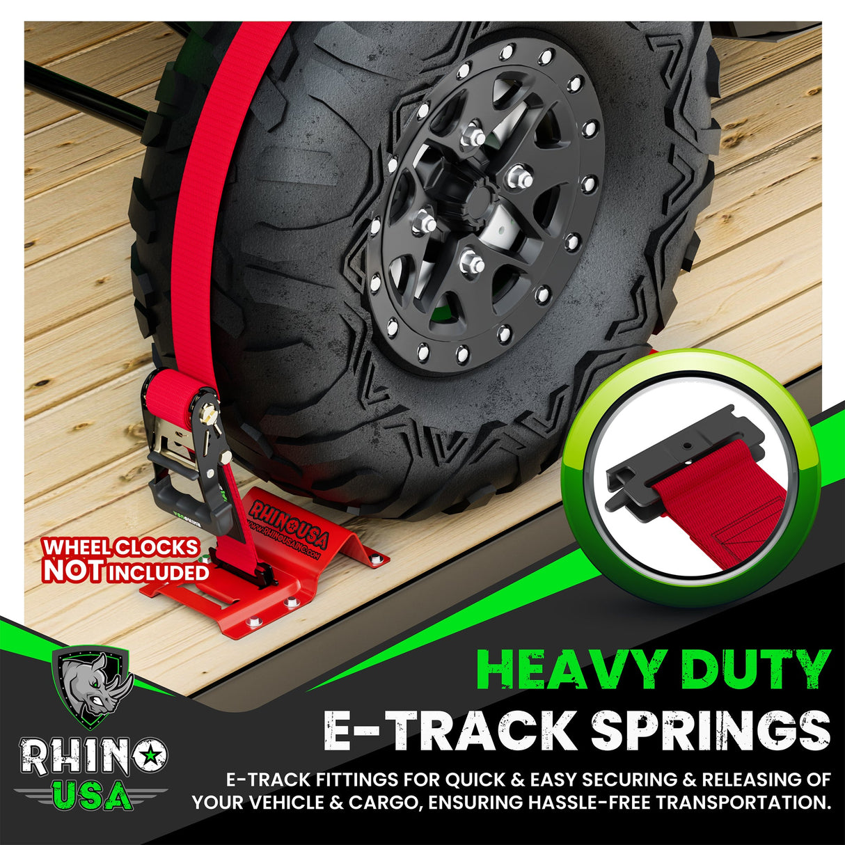 E-Track Ratchet Tie-Down Straps