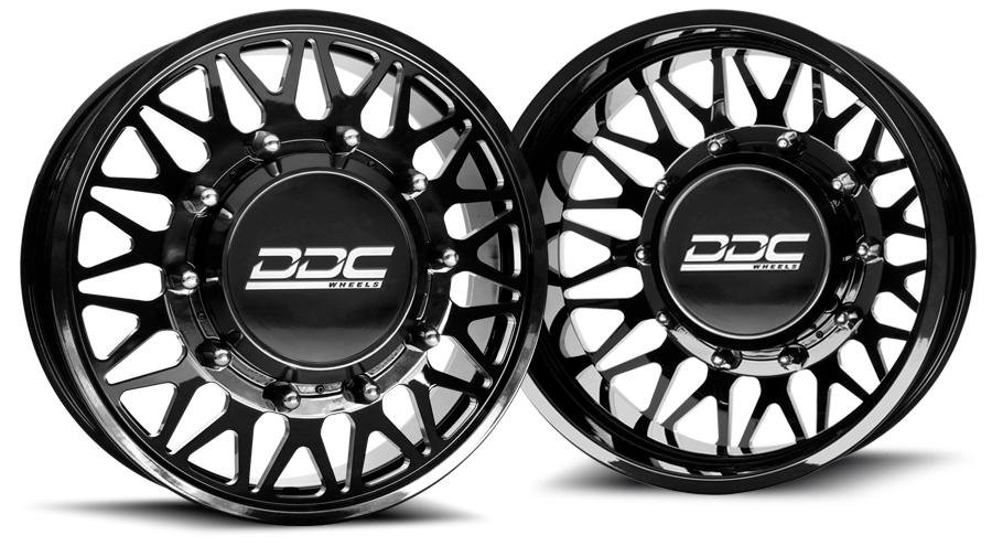 (1987 - 1997) DDC Wheels Black/Milled The Mesh Dually Wheels DDC Wheels