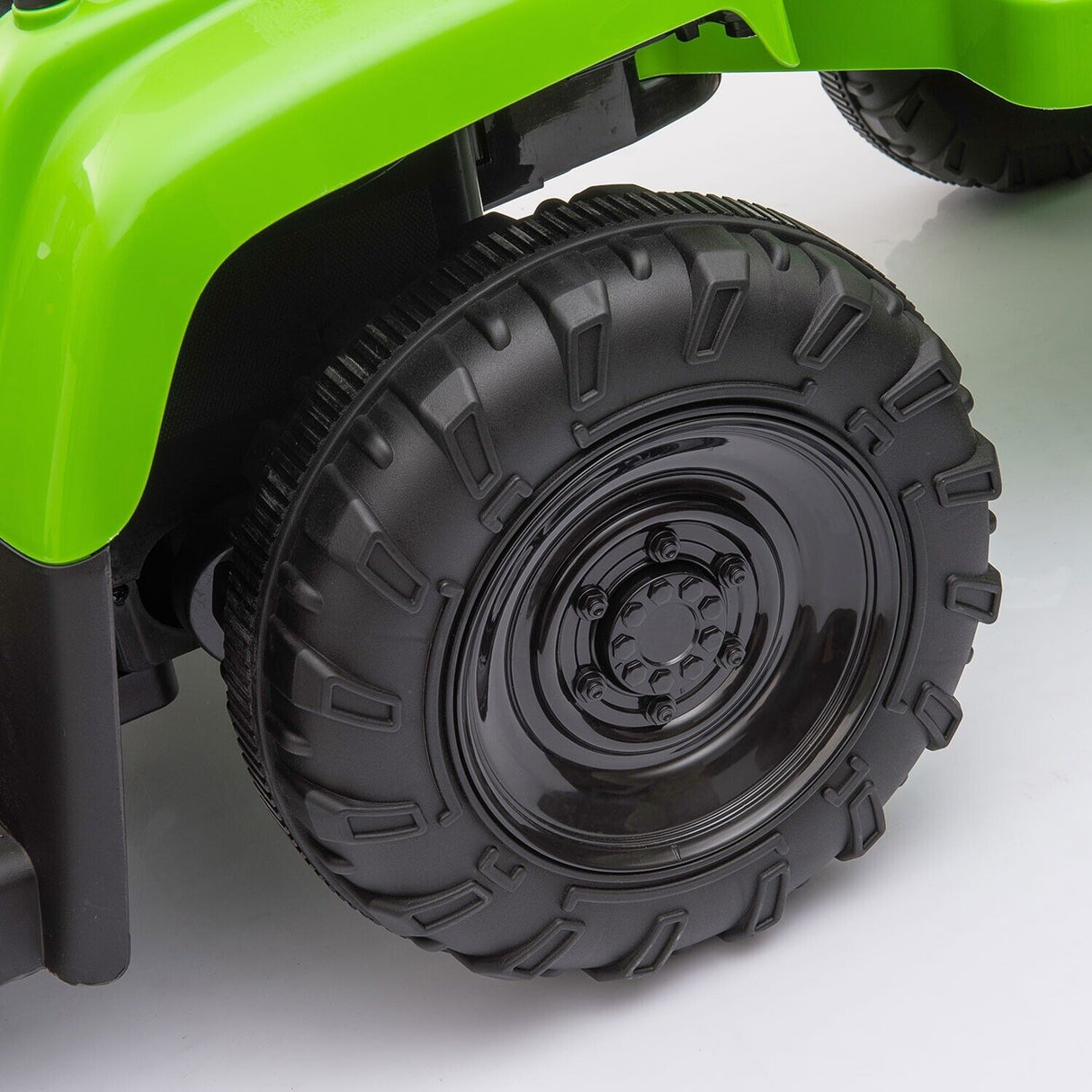 TOBBI 12V Battery-Powered Toy Tractor with Trailer for Kids - Electric Ride-On Vehicle