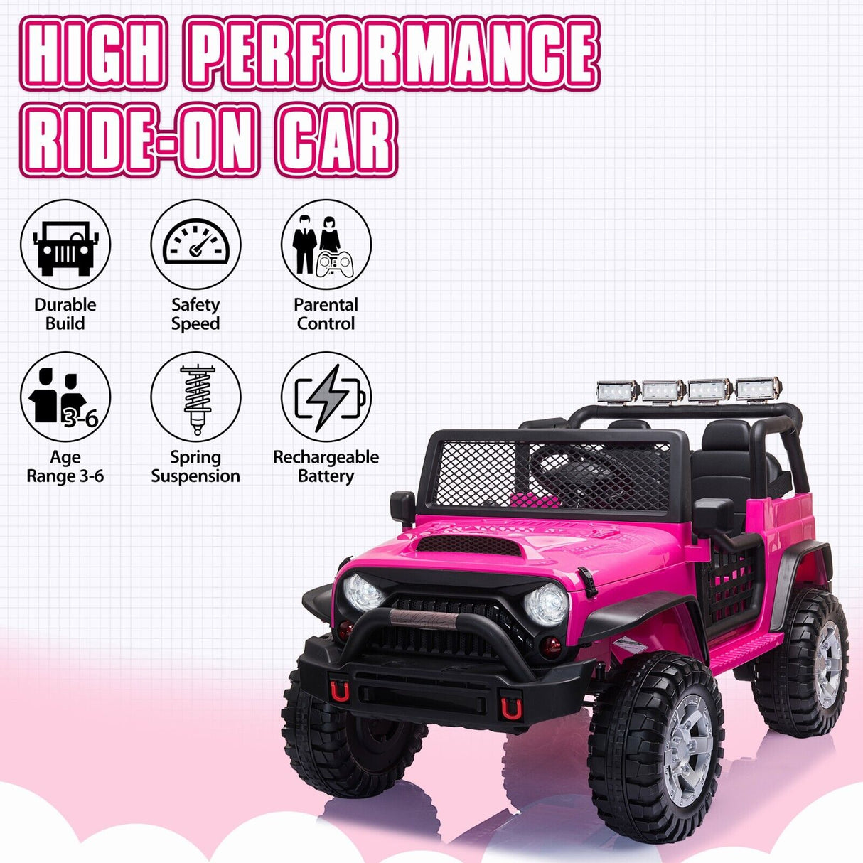 TOBBI 12V Kids Ride-On Truck with Remote Control and Electric Battery Power