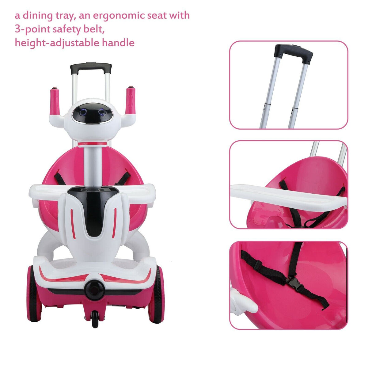 TOBBI 3-in-1 Electric Scooter Robot Buggy: A Versatile 6V Ride-On Vehicle with Remote Control