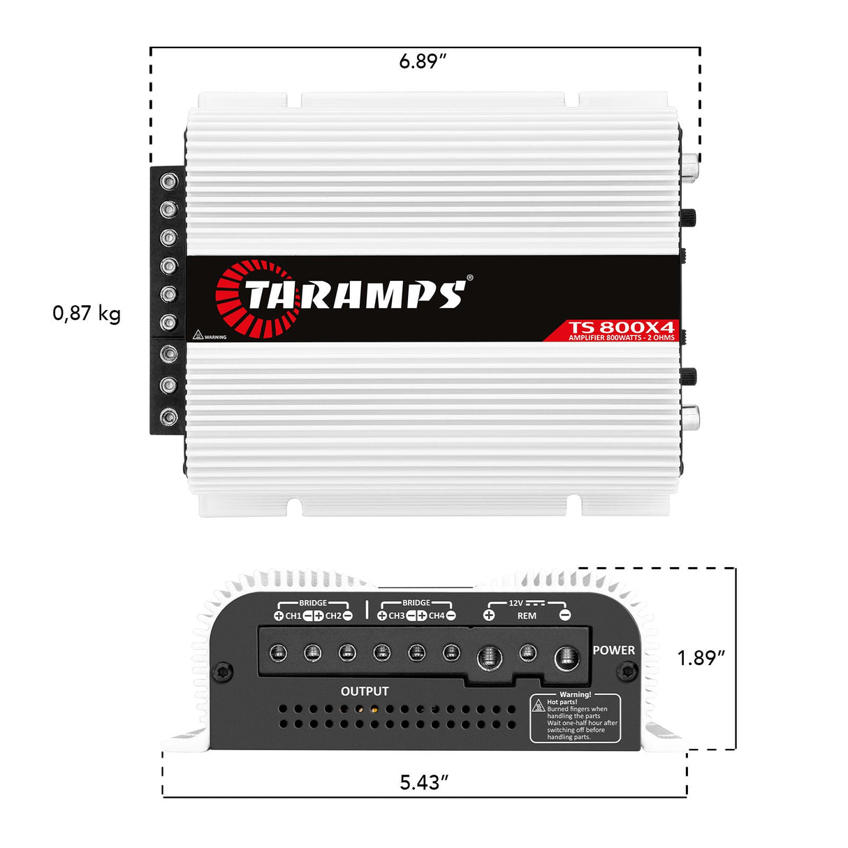 Taramps TS 800x4 + PRO 2.4S Car Amplifier & Processor COMBO Taramps USA