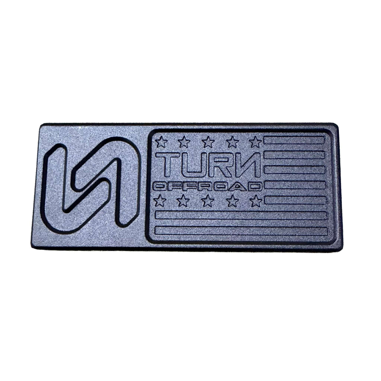Turn Offroad Bronco Billet Hard Top Badge with TOR Flag Turn Offroad