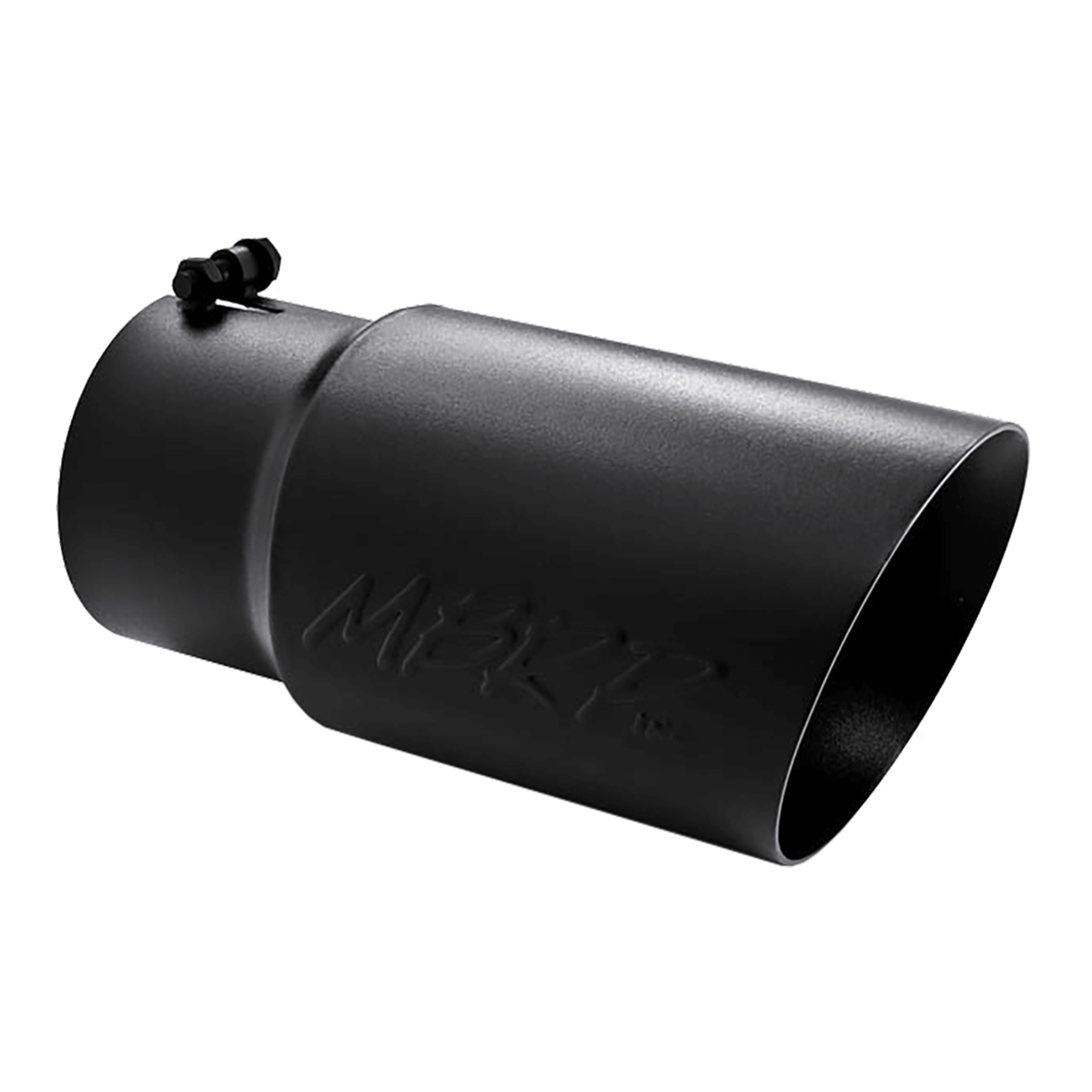 Universal Angled Dual Wall Exhaust Tip Black Finish 5" - 6" x 12" (T5074BLK)