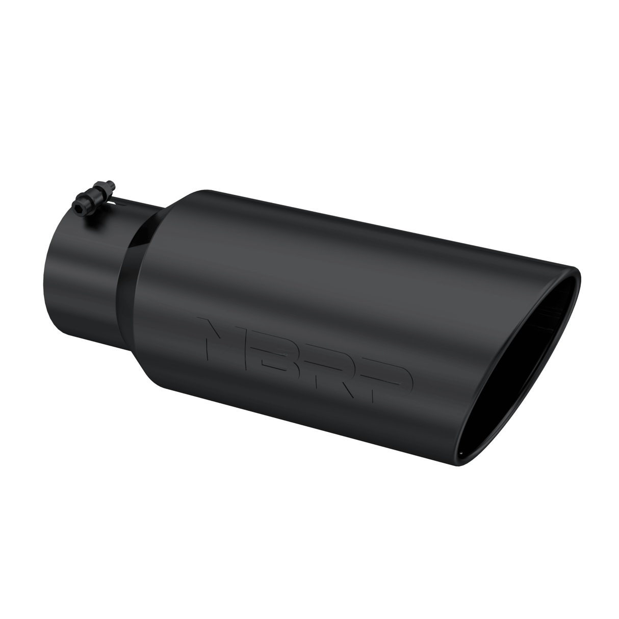Universal Angled Rolled End Exhaust Tip Black Finish 5" - 7" x 18" (T5127BLK)