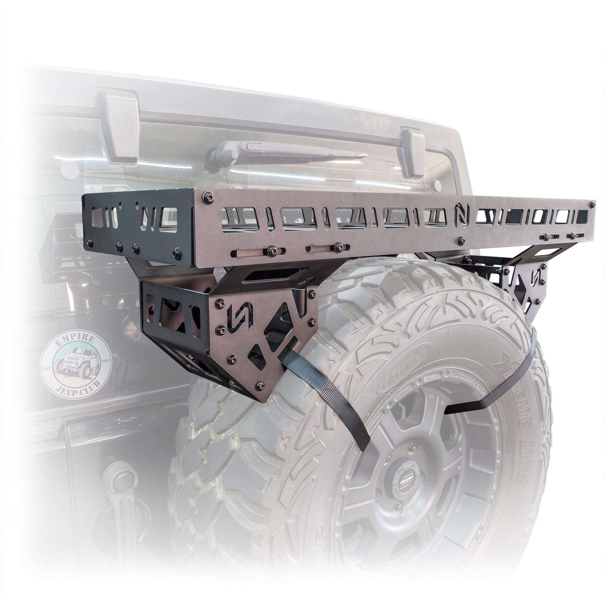 Universal Offroad Spare Tire Storage Rack - Offroad Ice Chest Carrier Turn Offroad