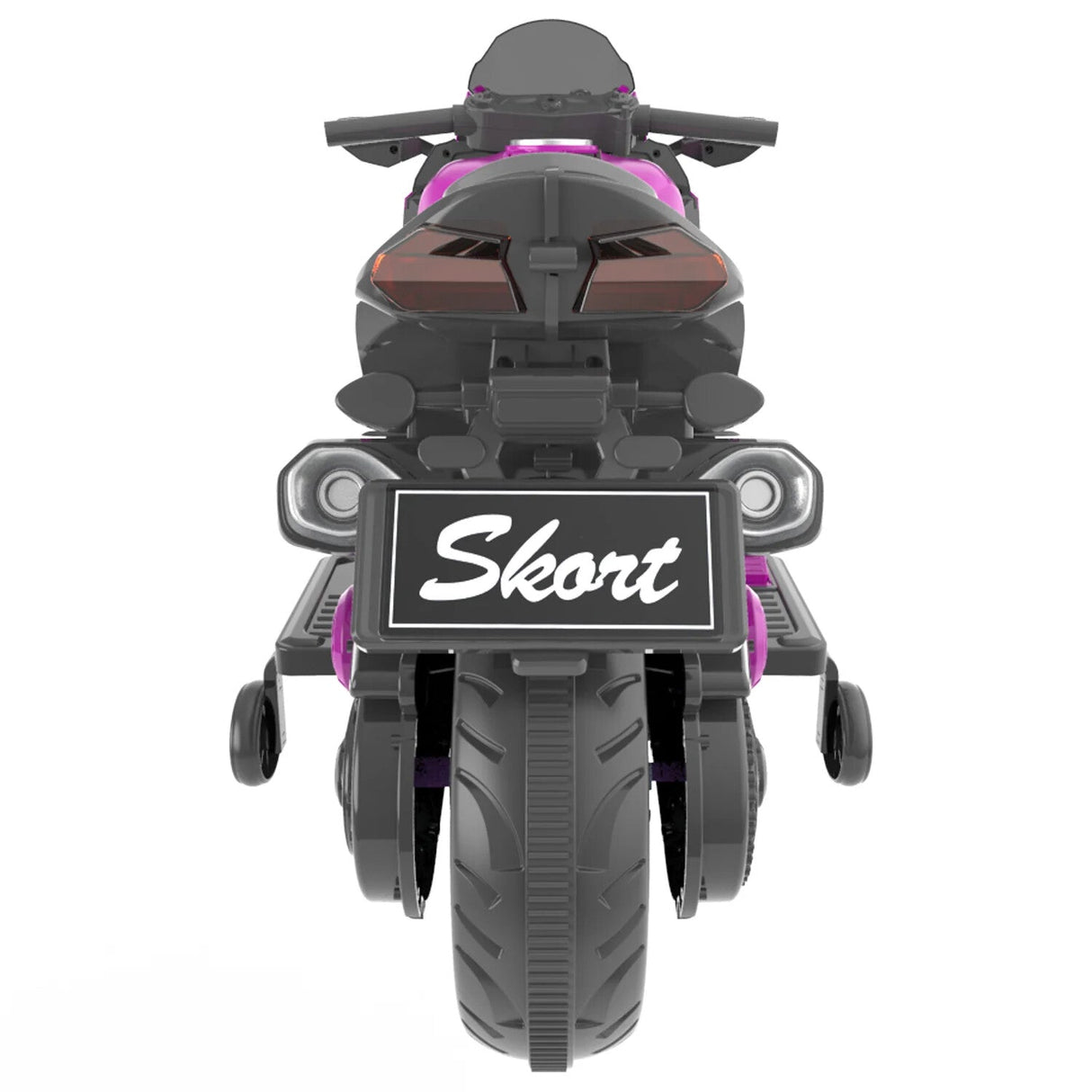 12V Kids Electric Ride-On Dirt Bike Motorcycle with Training Wheels Purple