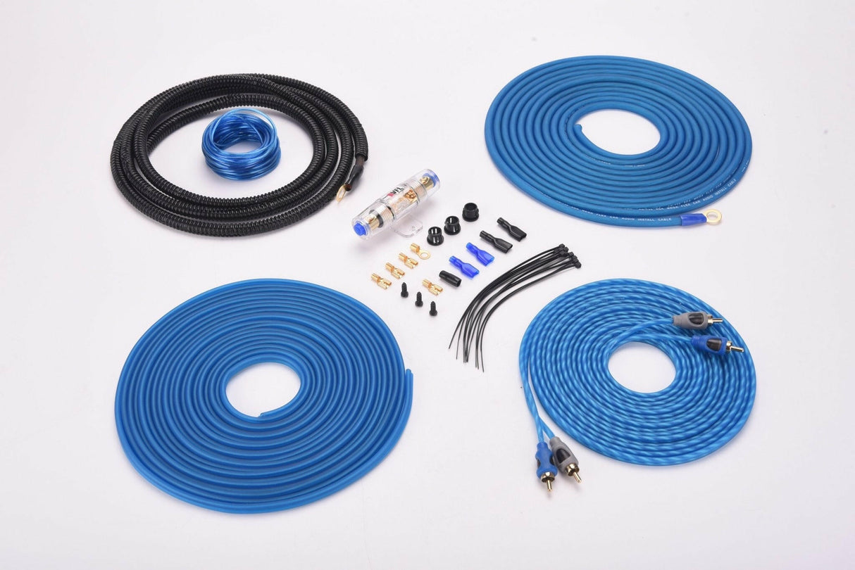 VFL 8 Gauge Complete OFC (Oxygen Free Copper) Amplifier Wiring Kit - High Power Car Audio Amp Install Kit with Power, Ground & RCA Cables