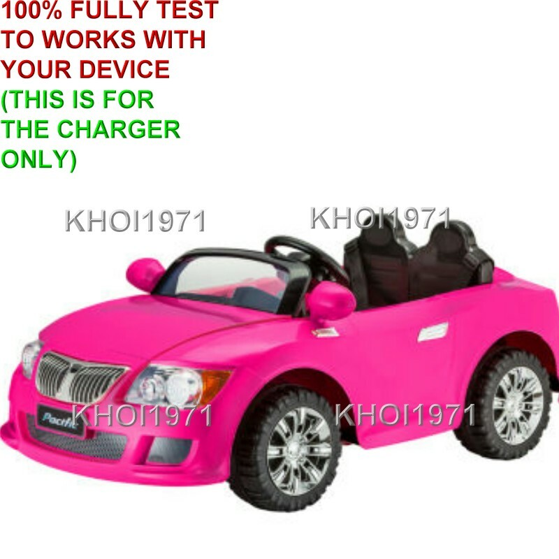 12V AC Charger Adapter for Kidtrax KT1342WM Cool Car Convertible Ride-On