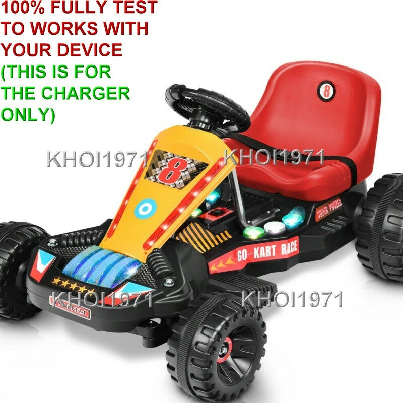 AC Charger Adapter for 6V Battery Ride-On Go-Kart with 4 Wheels