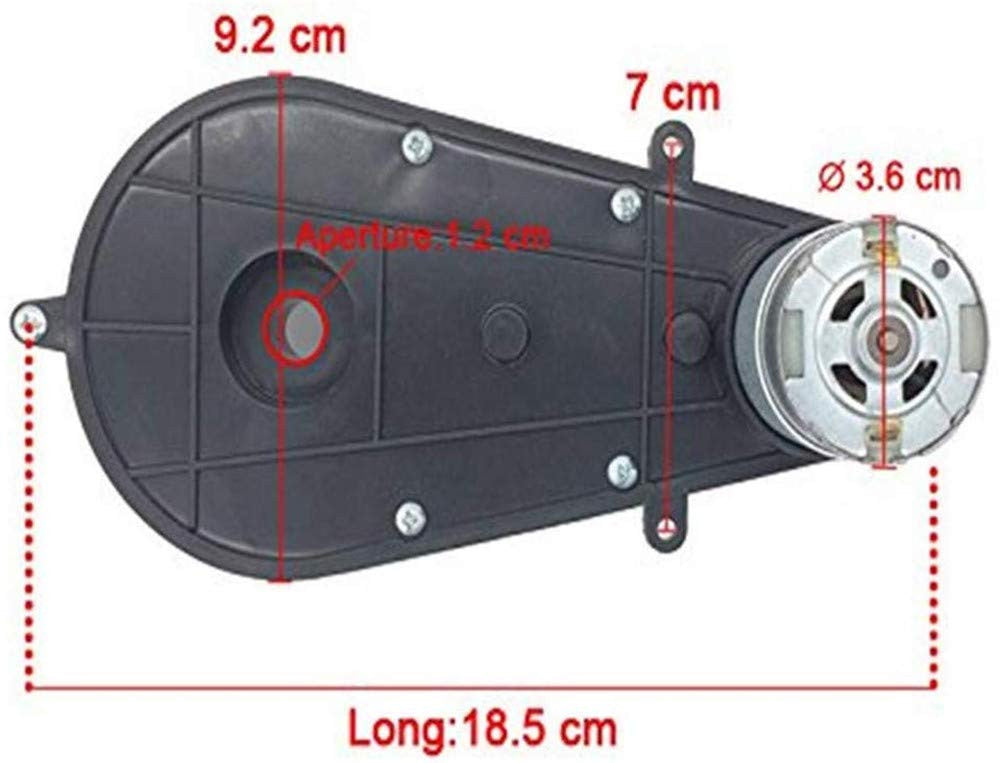 24V High Torque DC Motor with 30000RPM Gearbox for Kids Ride-On Vehicles