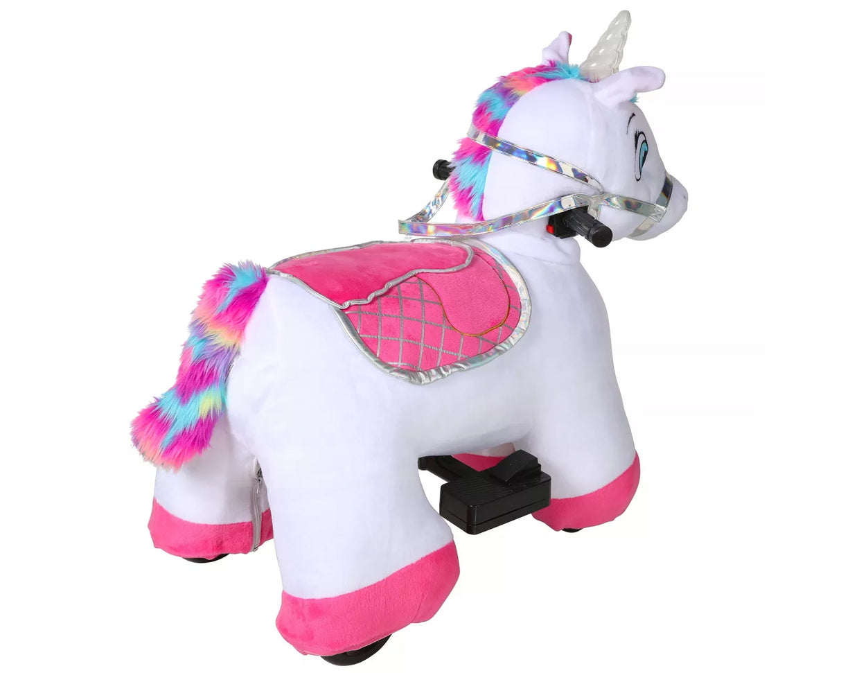 Willow Unicorn 6V Plush Ride-On - Perfect for Buddies!