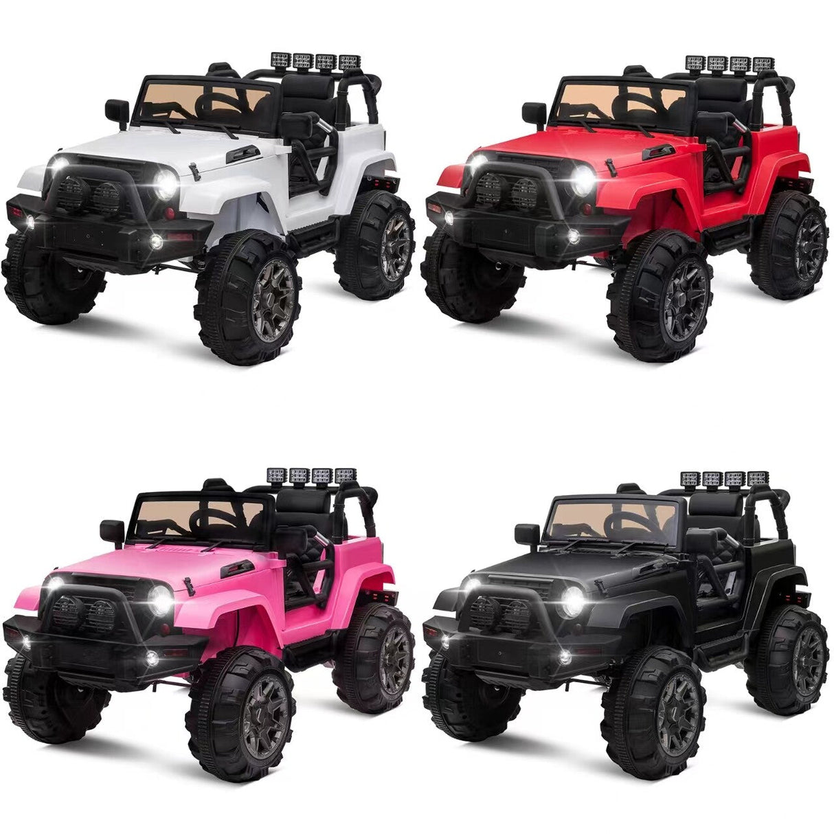 12V Kids Ride-On Jeep Truck Car with Remote Control and 3 Speed Settings