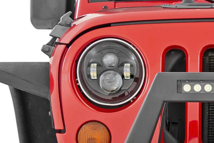 Rough Country 7 Inch LED Headlights DOT Approved | Jeep Wrangler JK/Wrangler TJ/Wrangler Unlimited