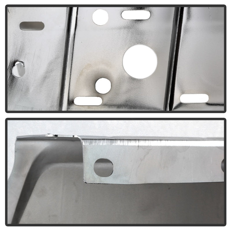 XTune 17-19 Ford F250/F350 Extrémité de capuchon de pare-chocs arrière gauche avec trou de capteur - Chrome RB-FF25017-BEWS-L