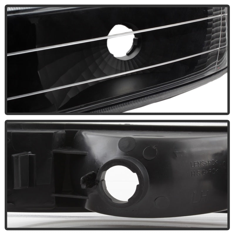 xTune Chevy Silverado 99-02 Amber Reflector Bumper Lights Black CBL-JH-CS99-AM-BK