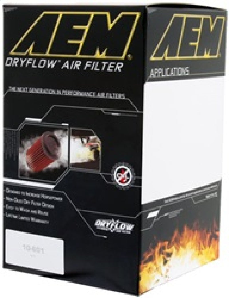 Filtre à air AEM DryFlow - Rond 2,75 po ID x 6,25 po OD x 8,25 po H pour Ford/Volvo 2007-2014