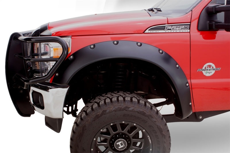 Élargisseurs de style découpé Bushwacker 11-16 Ford F-250 Super Duty 4 pièces - Noir