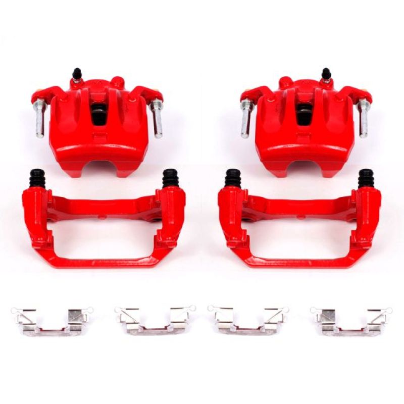 Étriers avant rouges Power Stop 03-07 Nissan Murano avec supports - Paire