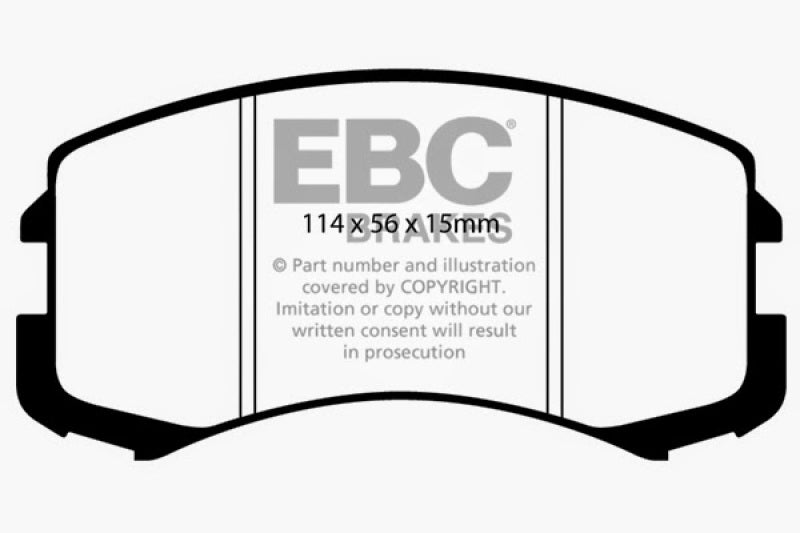 Plaquettes de frein avant EBC 02-05 Mitsubishi Lancer 2.0 ES Yellowstuff