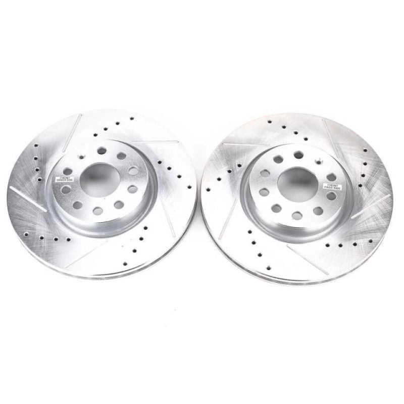 Disques de frein avant Power Stop 06-13 Evolution percés et rainurés - Paire