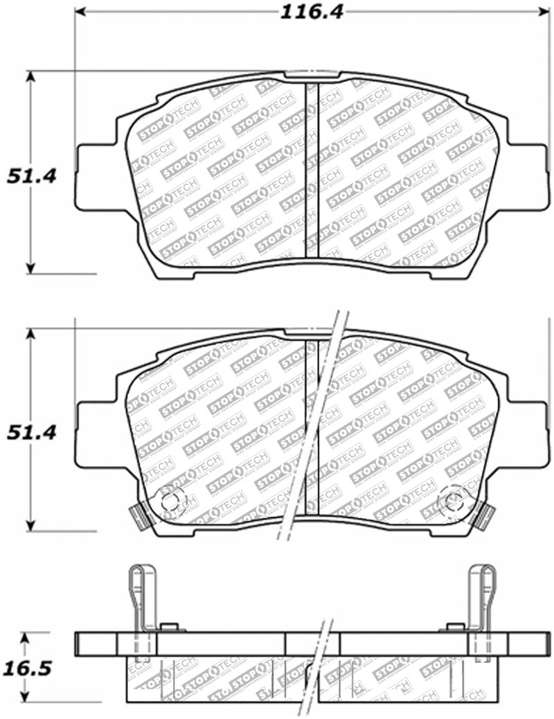 Plaquettes de frein StopTech Street Select - Arrière