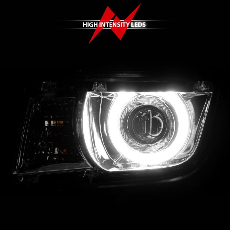 Phares de projecteur ANZO 2010-2013 Chevrolet Camaro avec halo chromé (CCFL)