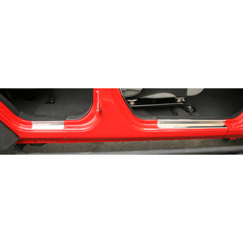 Protections d'entrée de porte en acier inoxydable pour Jeep Wrangler 4 portes 07-18 Rugged Ridge