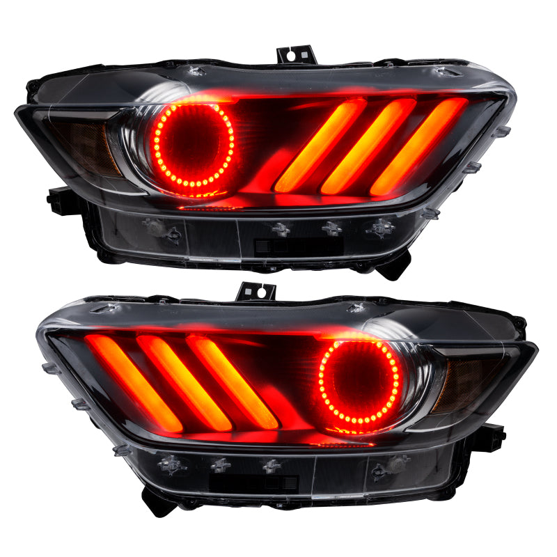 Oracle 15-17 Ford Mustang V6/GT/Shelby DRL w/ Halo Kit - ColorSHIFT w/ BC1 Controller