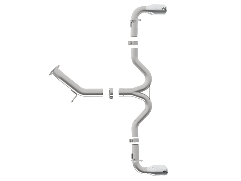Échappement arrière SS Takeda 3 po-2,5 po aFe avec embouts polis Hyundai Elantra GT Sport I4-1,6 L (t) 2018