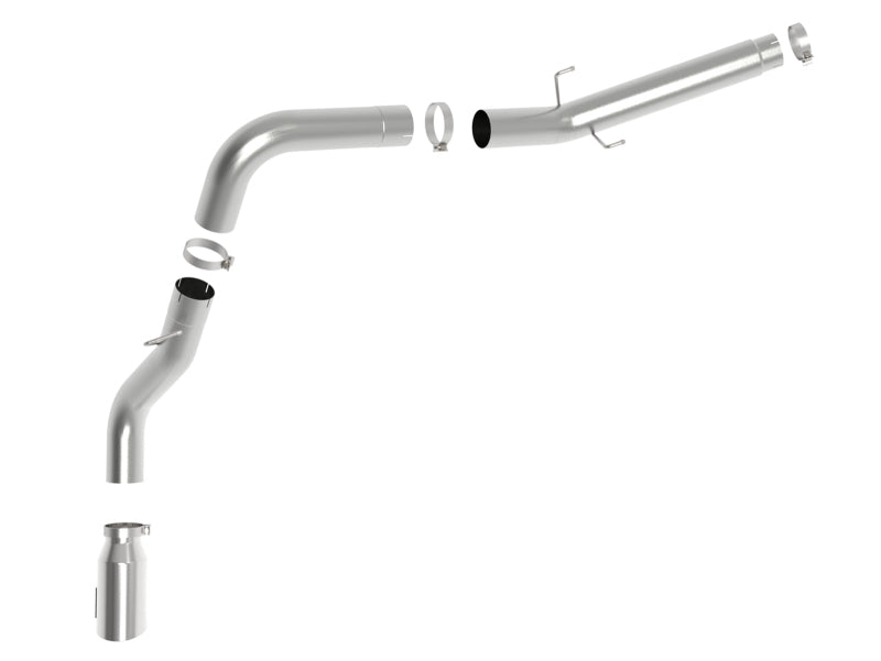 Système d'échappement aFe ATLAS 5 pouces en acier aluminium avec embout poli pour camions diesel Ram 19-20 L6-6,7 L (td)